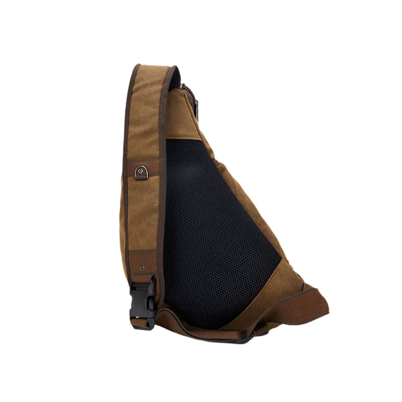 Coffee Canvas Crossbody Backpack