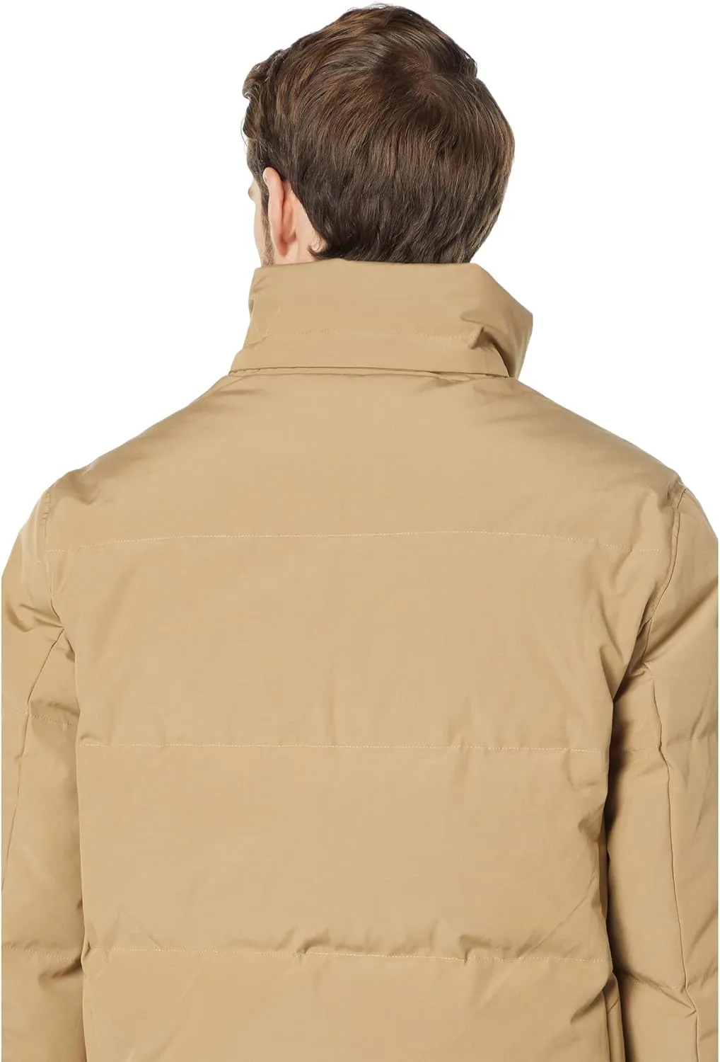 Cole Haan Men's Short Down Parka with Hooded Down Coat