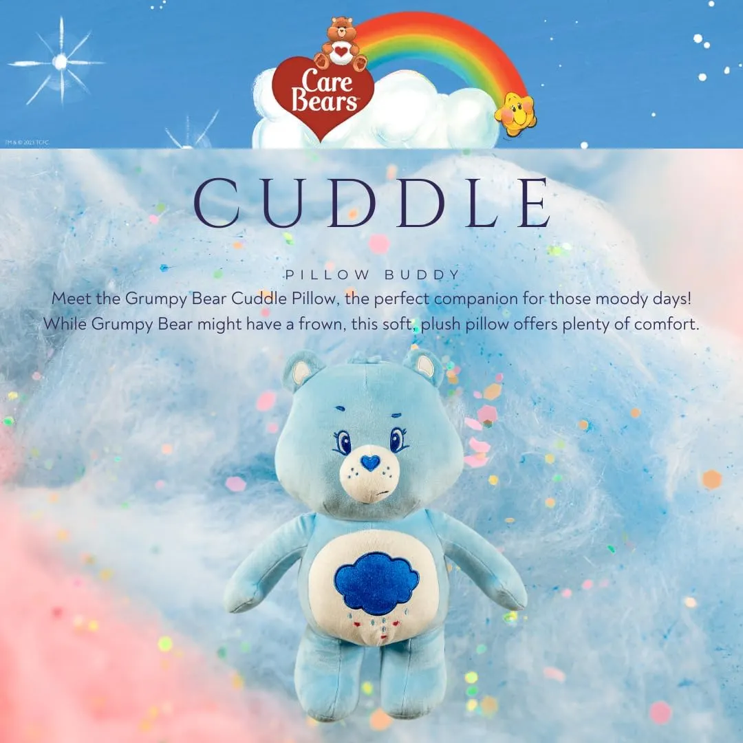 Collectibles Care Bears Grumpy Bear Bedding Super Soft Cozy Decorative Pillow, (Officially Licensed Product) By Franco