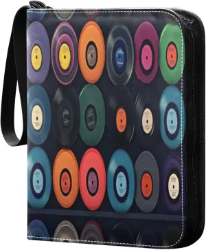 Colorful Records Card Binder with Double Sided PU Leather Holder Albums Book with 400 Pockets for Collectible Trading Card Games Card