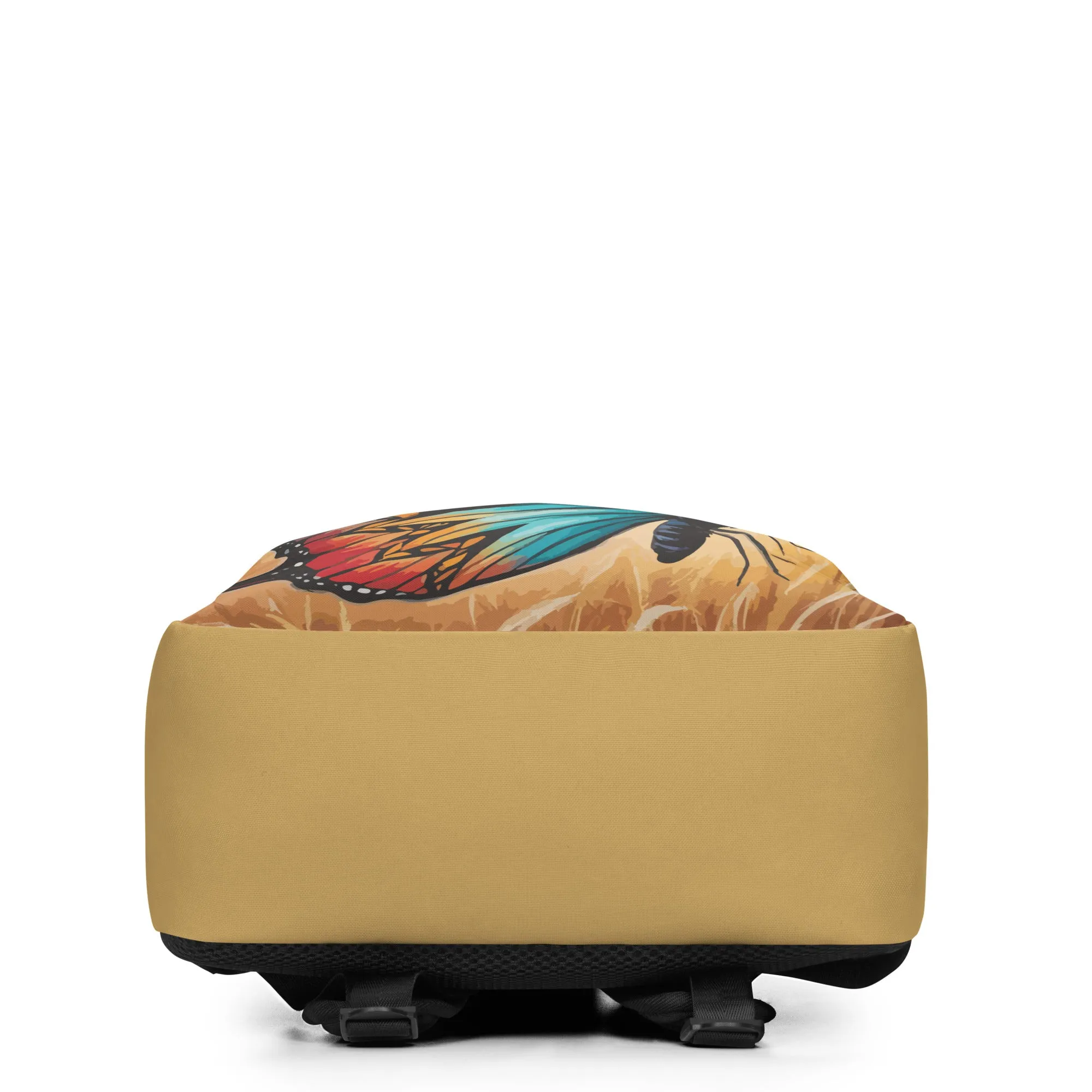 Colorful Wings - Golden Dreams - Artistic Butterfly Backpack