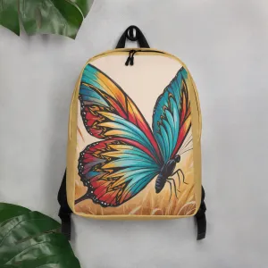 Colorful Wings - Golden Dreams - Artistic Butterfly Backpack