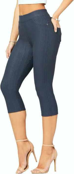 Conceited Jeggings for Women with Pockets - High Waist - Tummy Control Shaping - Regular and Plus Size