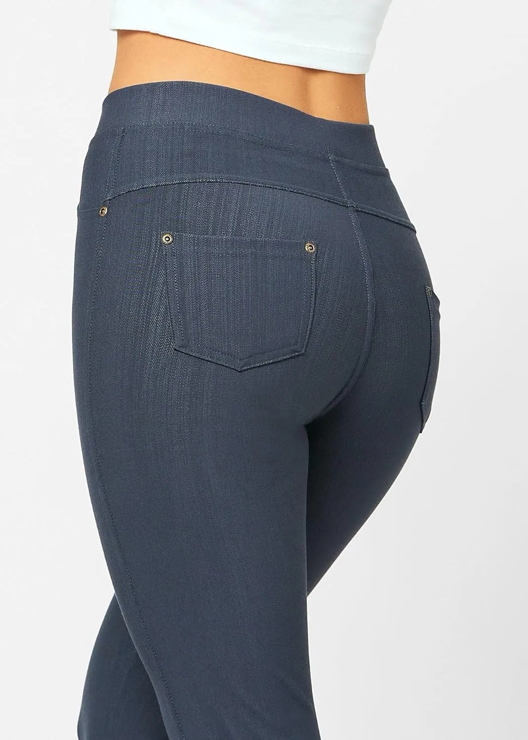 Conceited Jeggings for Women with Pockets - High Waist - Tummy Control Shaping - Regular and Plus Size
