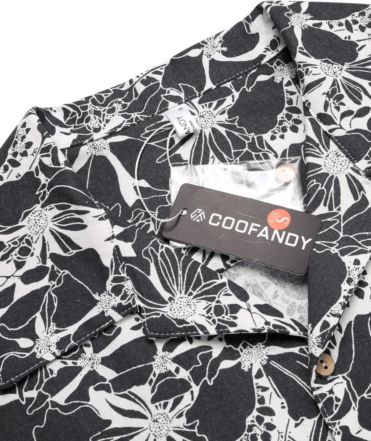 COOFANDY Mens Hawaiian Shirt Short Sleeve Buttoon Down Shirts Casual Tropical Floral Summer Linen Shirts