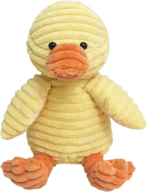 Corduroy Duck Plush Stuffed Animal, Cute Furry Yellow Duck Toy, Soft Cuddly Plushie Hugger Toy for Boys Girls, Gifts for Kids or Girlfriend, 9 Inches