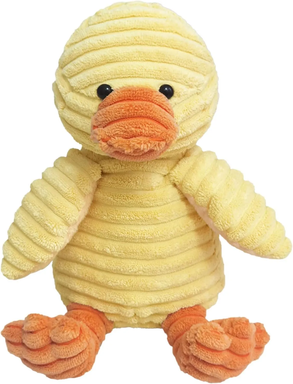 Corduroy Duck Plush Stuffed Animal, Cute Furry Yellow Duck Toy, Soft Cuddly Plushie Hugger Toy for Boys Girls, Gifts for Kids or Girlfriend, 9 Inches