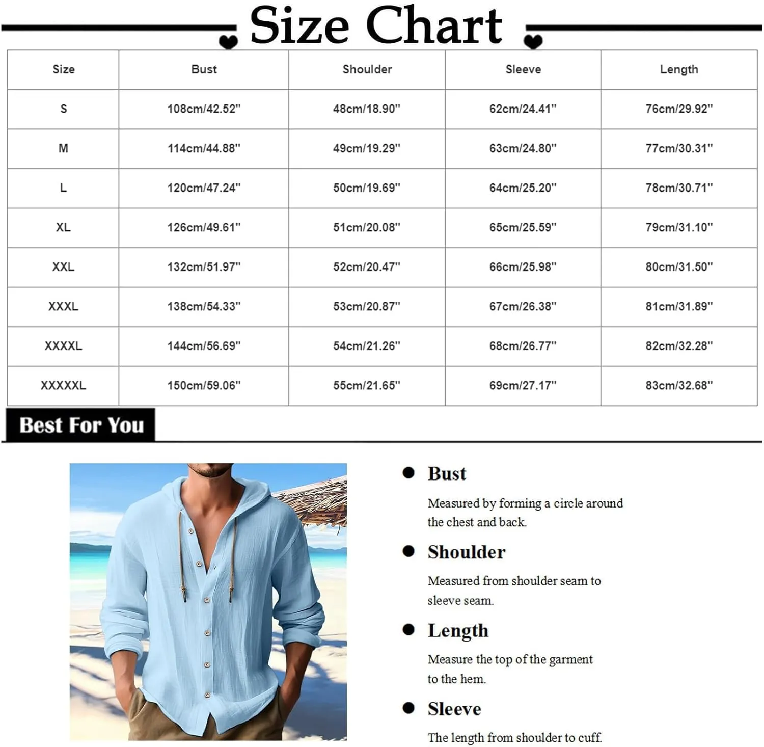 Cotton Linen Shirts for Men Drawstring Button Long Sleeve Tops with Hood Casual Breathable Summer Beach Hoodie