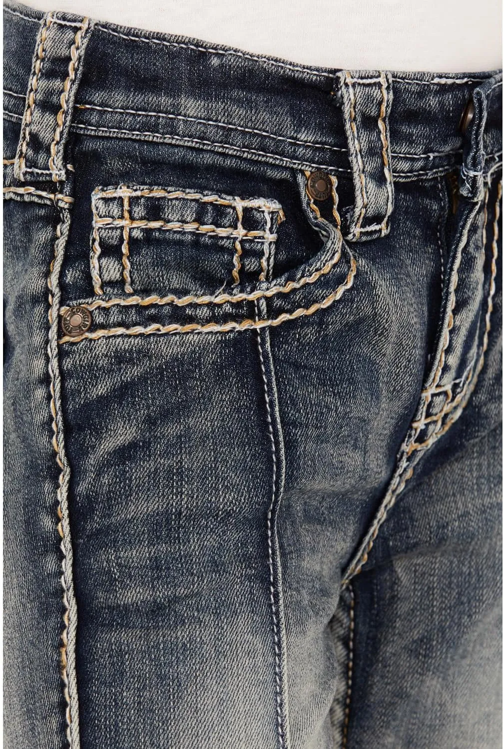 Cowgirl Tuff Western Jeans Girls Timeless Trouser Medium Wash GJTIMT