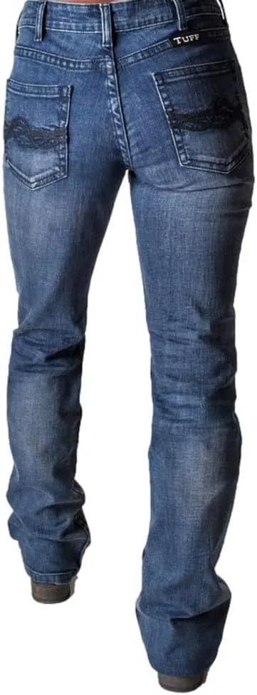 Cowgirl Tuff Western Jeans Womens Double Blues Dark Wash JDBBLZ