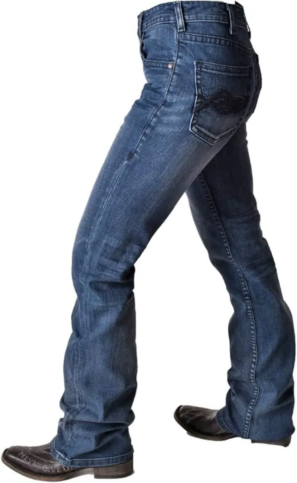 Cowgirl Tuff Western Jeans Womens Double Blues Dark Wash JDBBLZ