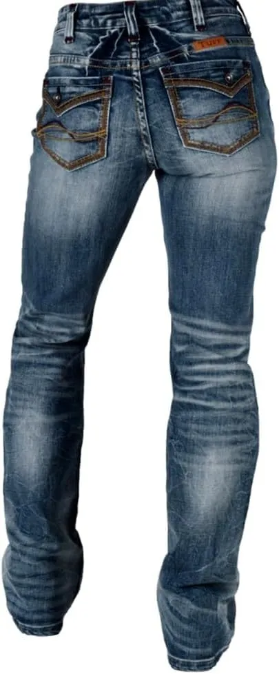 Cowgirl Tuff Western Jeans Womens Firecracker Medium Wash JFIRER