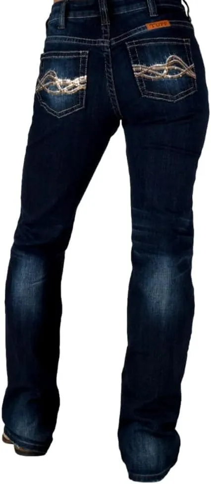 Cowgirl Tuff Western Jeans Womens Laredo Bootcut Dark Wash JLARDO