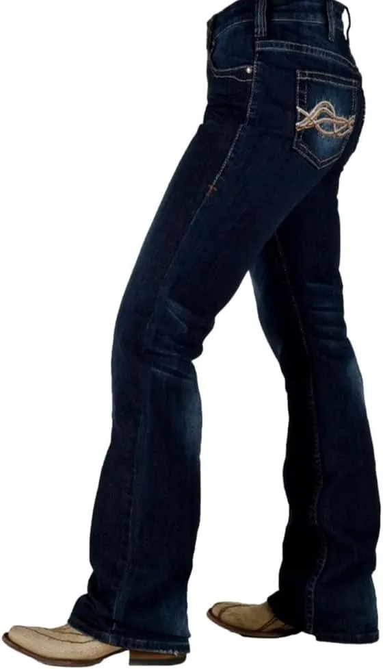 Cowgirl Tuff Western Jeans Womens Laredo Bootcut Dark Wash JLARDO
