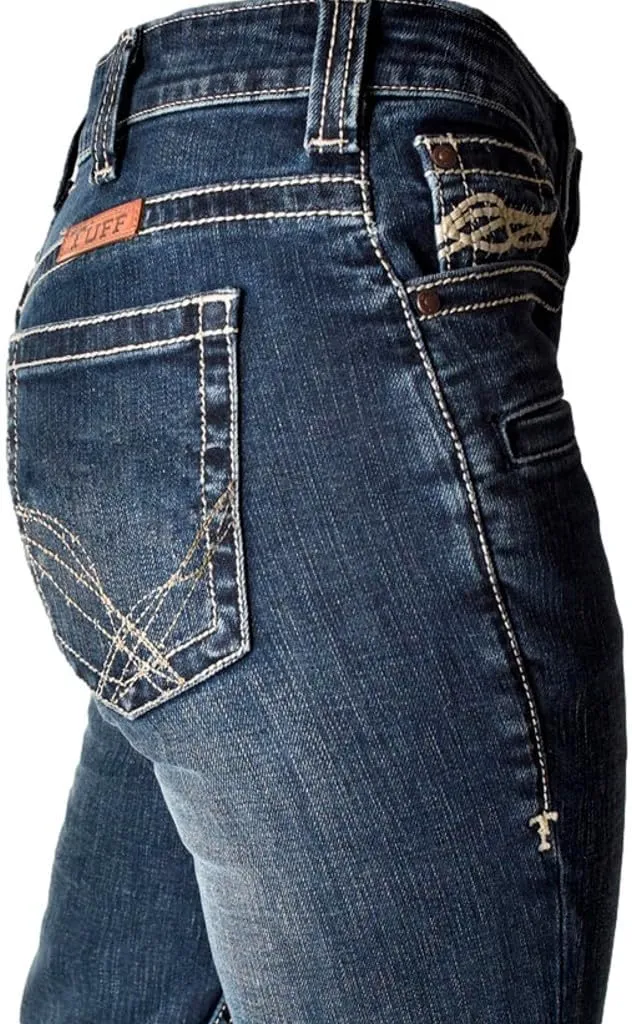 Cowgirl Tuff Western Jeans Womens Legendary Bottom Dark Wash JLEGDK