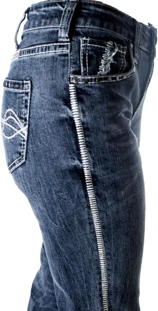 Cowgirl Tuff Western Jeans Womens Lightning Bootcut Med Wash JLGTNG