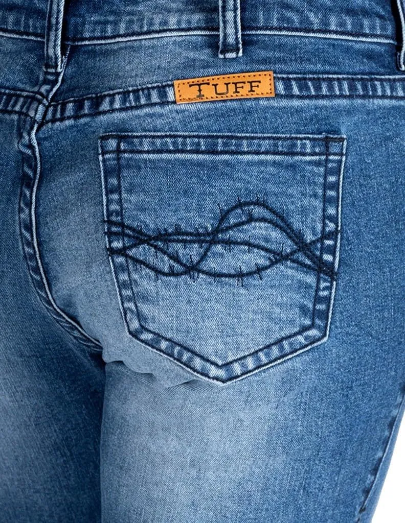 Cowgirl Tuff Western Jeans Womens Loosen Up Medium Wash JLSNUP