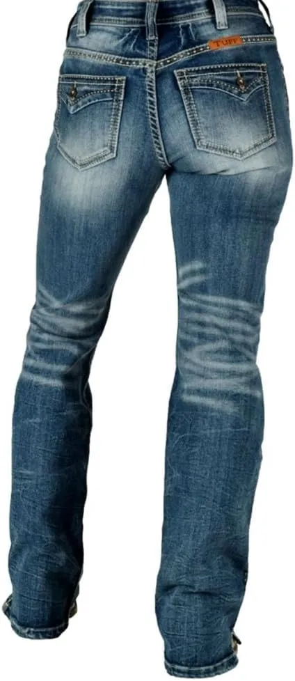 Cowgirl Tuff Western Jeans Womens Palomino Bootcut Med Wash JPALIN