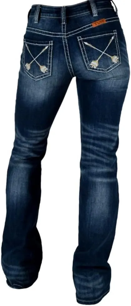 Cowgirl Tuff Western Jeans Womens Peacekeeper Dark Wash JPCKPR