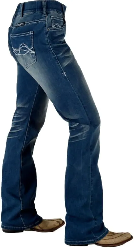 Cowgirl Tuff Western Jeans Womens Shattered Pull On Medium Wash PULSHA