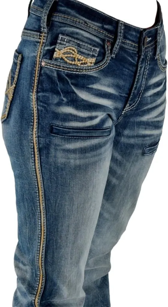 Cowgirl Tuff Western Jeans Womens Twister Bootcut Medium Wash JTWISR
