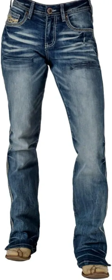 Cowgirl Tuff Western Jeans Womens Twister Bootcut Medium Wash JTWISR
