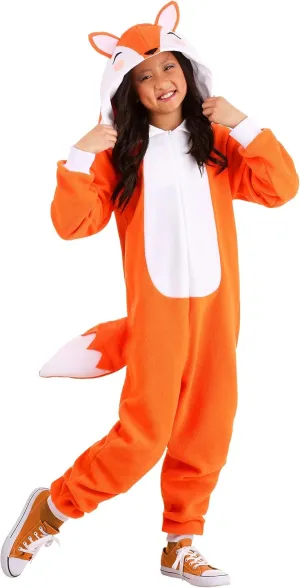 Cozy Fox Costume for Kids | Hooded Fox Onesie Jumpsuit, Animal Pajamas for Boys & Girls, Cute Animals Outfit