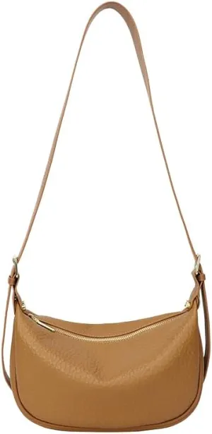 Crescent Crossbody Bag for Womens Genuine Leather Bag Designer Hobo Shoulder Togo Leather Adjustable Strap Half Moon Bag