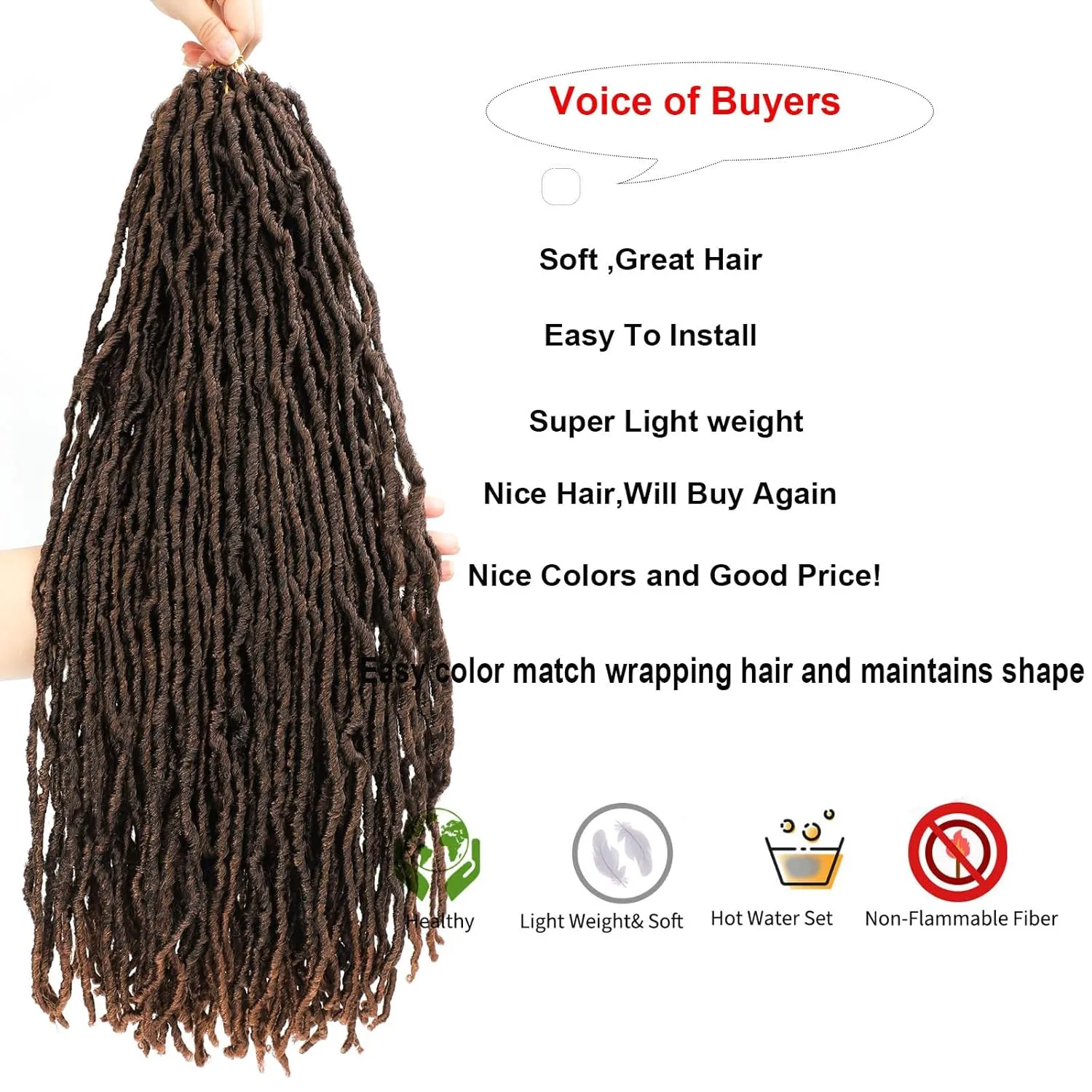 Crochet Faux Locs Hair Prelooped, Soft Locs 24 Inch 6 Packs,Ombre Honey Color Pre Looped Faux Locs Crochet Hair For Black Women(24",6packs T27#)