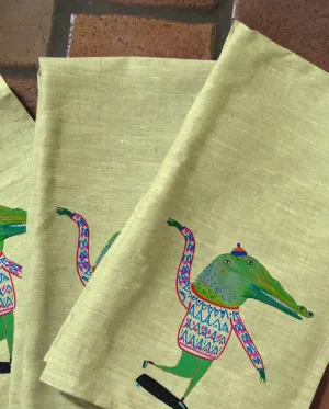 Crocodile Skater Tea Towels