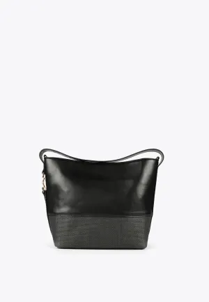 Crossbody bag in contrasting materials