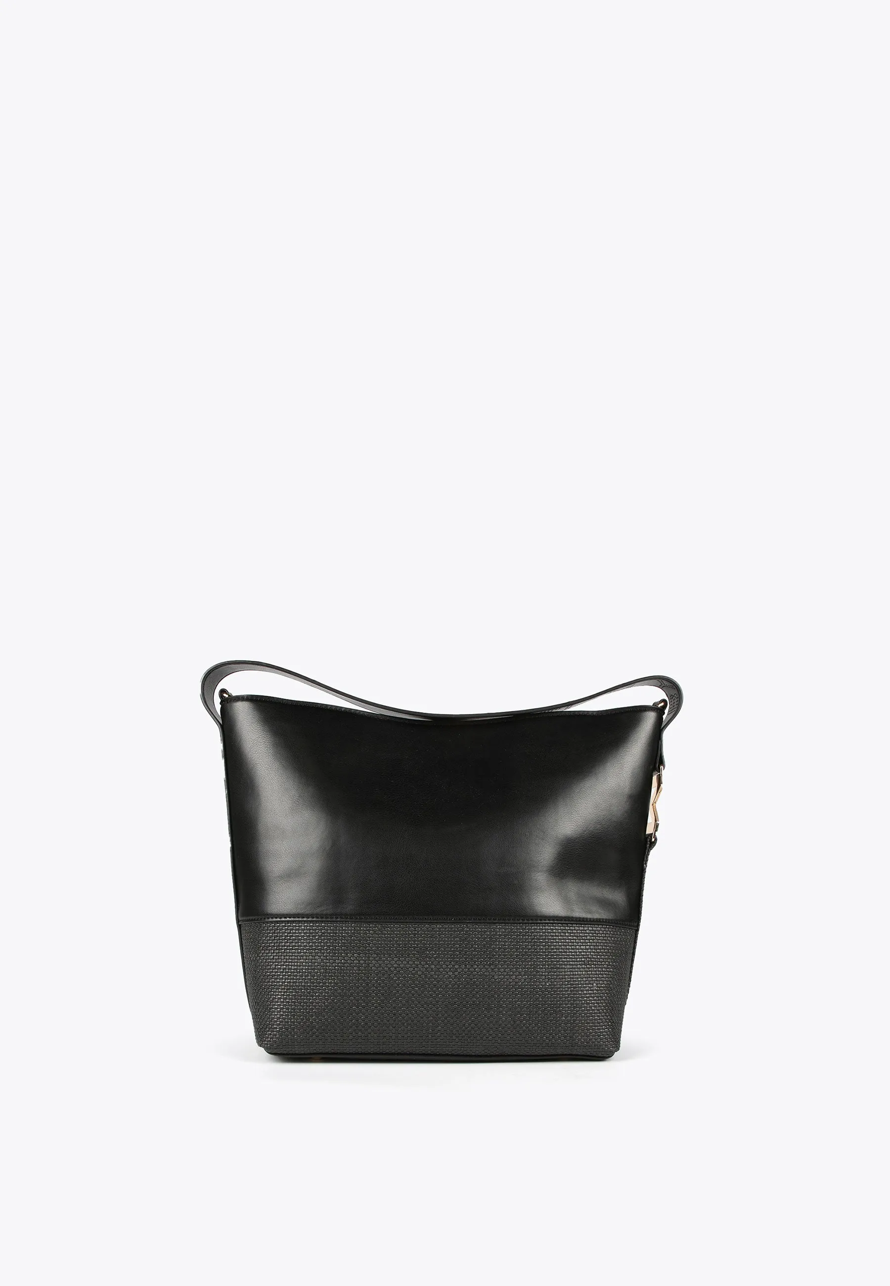 Crossbody bag in contrasting materials
