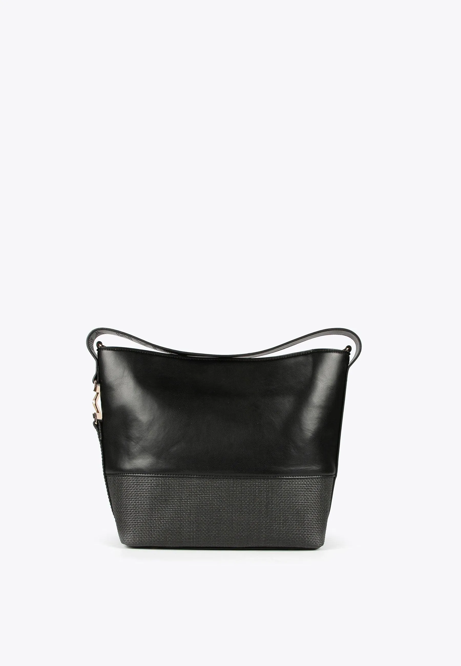 Crossbody bag in contrasting materials