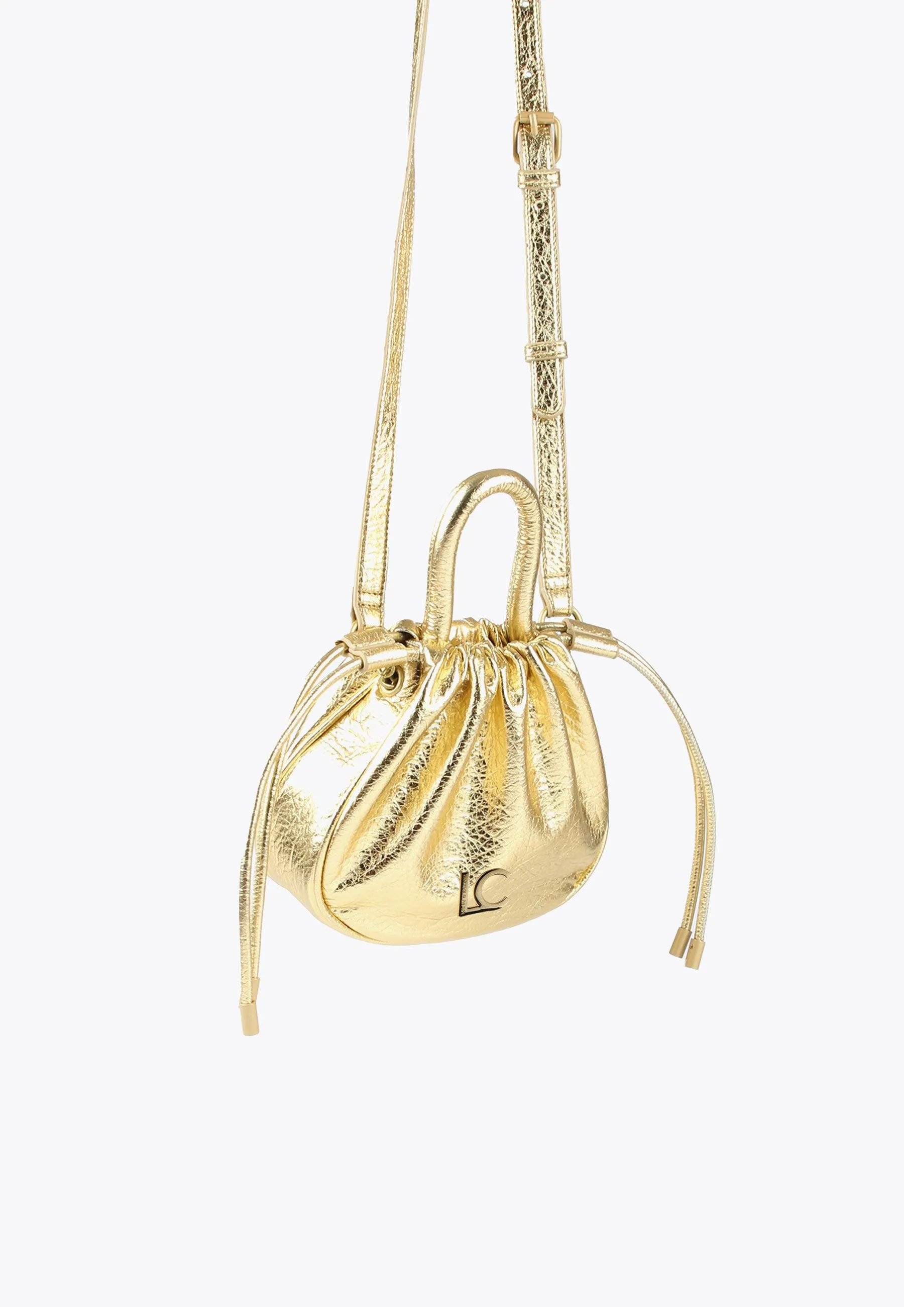 Crossbody bag with raised logo