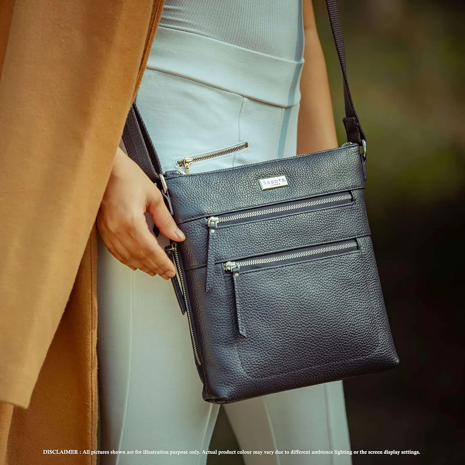 Crossbody Bags for Women – Real Leather Purses with RFID Protection, Multiple Pockets and Adjustable Strap