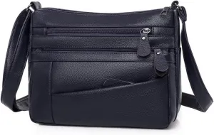 Crossbody Bags For Women with Adjustable Strap PU Leather Shoulder Bag Multiple Pockets Handbags Trendy Purse