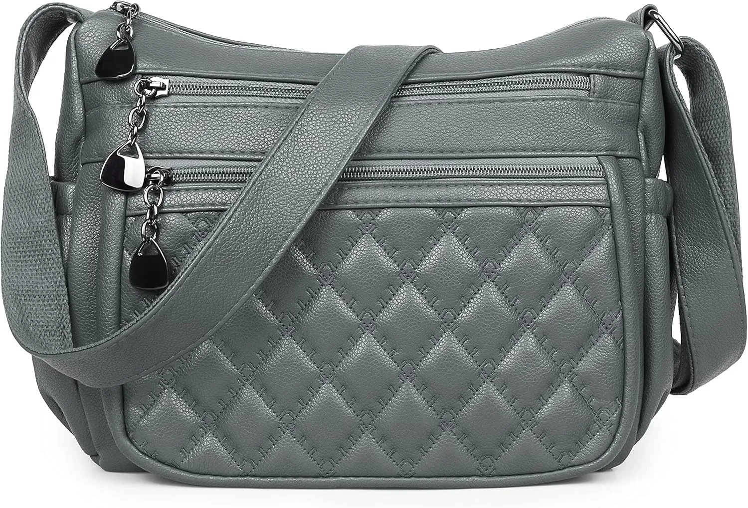 Crossbody Purse for Women Ladies Soft PU Leather Shoulder Bag Medium Roomy Handbag Fashion Tote Top Handle Satchel