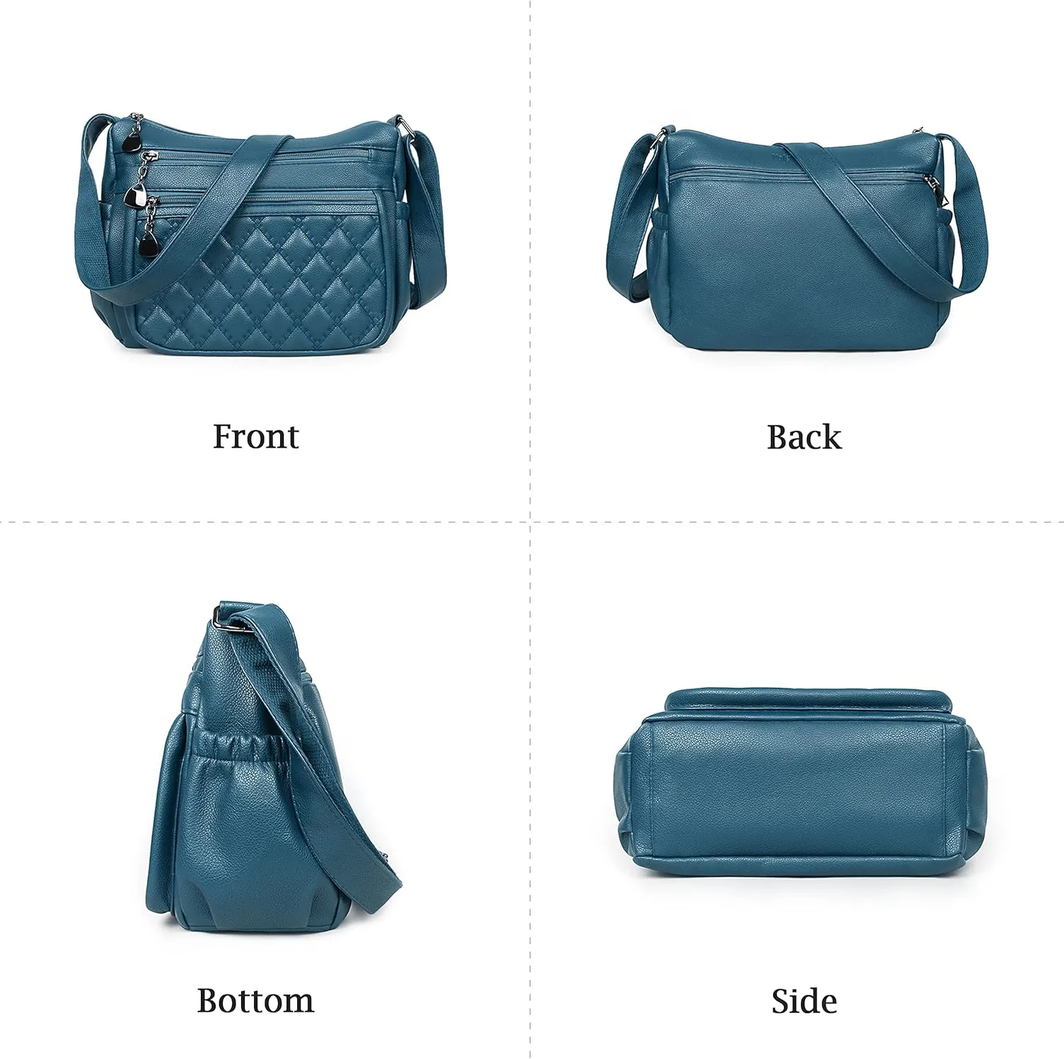 Crossbody Purse for Women Ladies Soft PU Leather Shoulder Bag Medium Roomy Handbag Fashion Tote Top Handle Satchel