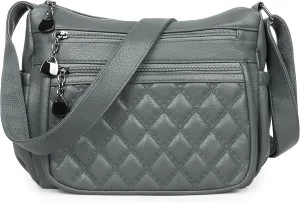 Crossbody Purse for Women Ladies Soft PU Leather Shoulder Bag Medium Roomy Handbag Fashion Tote Top Handle Satchel