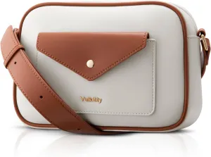 Crossbody Purse for Women's Travel and Daily Life Trendy Small Leather Shoulder Bag with Wide Strap
