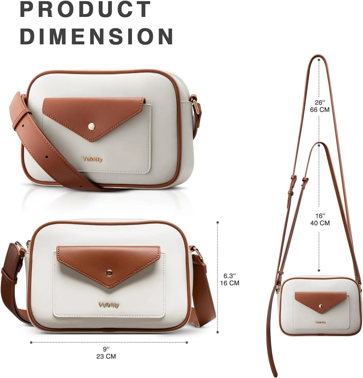 Crossbody Purse for Women's Travel and Daily Life Trendy Small Leather Shoulder Bag with Wide Strap
