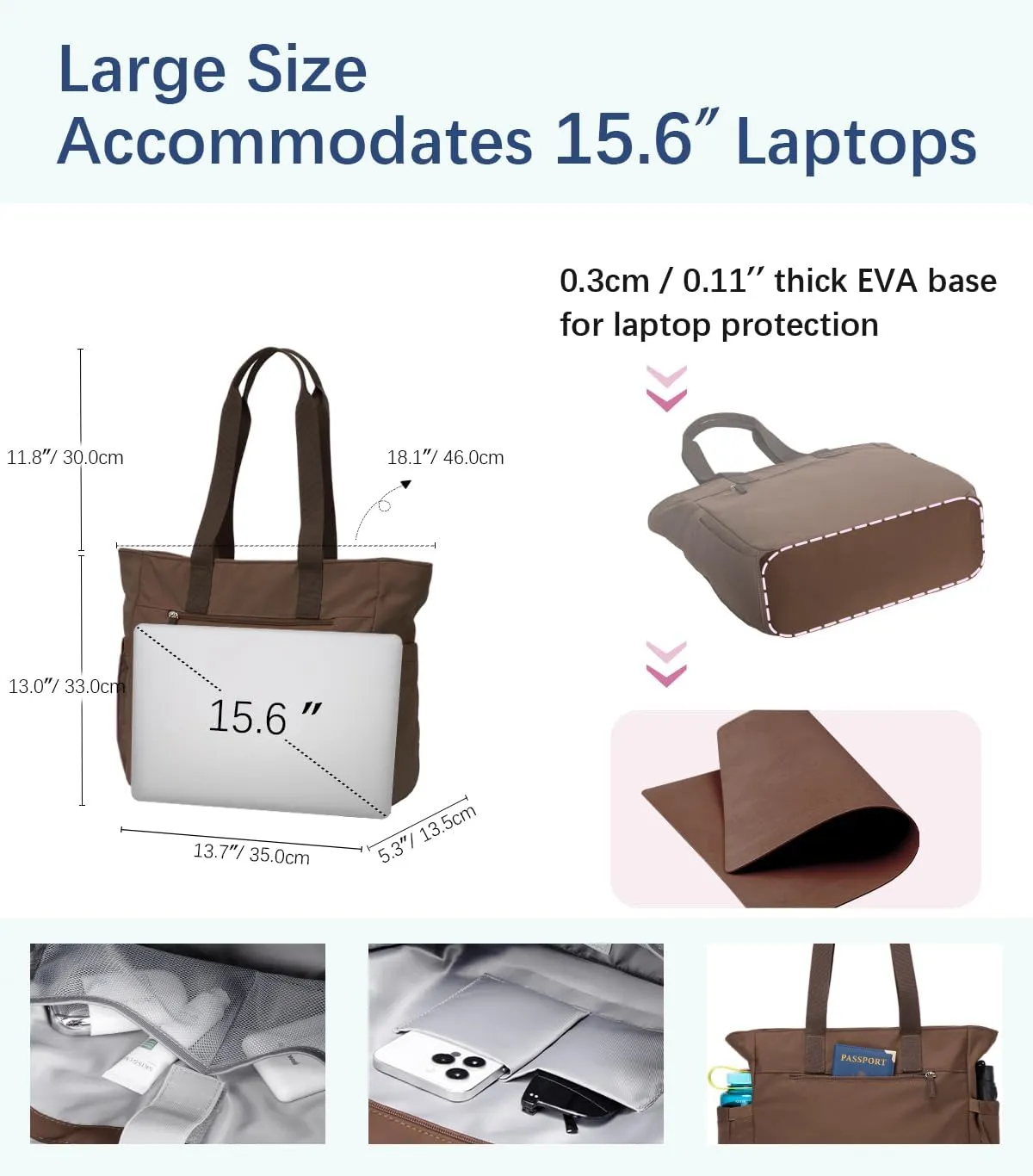Crossbody Tote Bag for Women Medium Size Travel Tote Bags for Work with Zipper Shoulder Bag with Compartments
