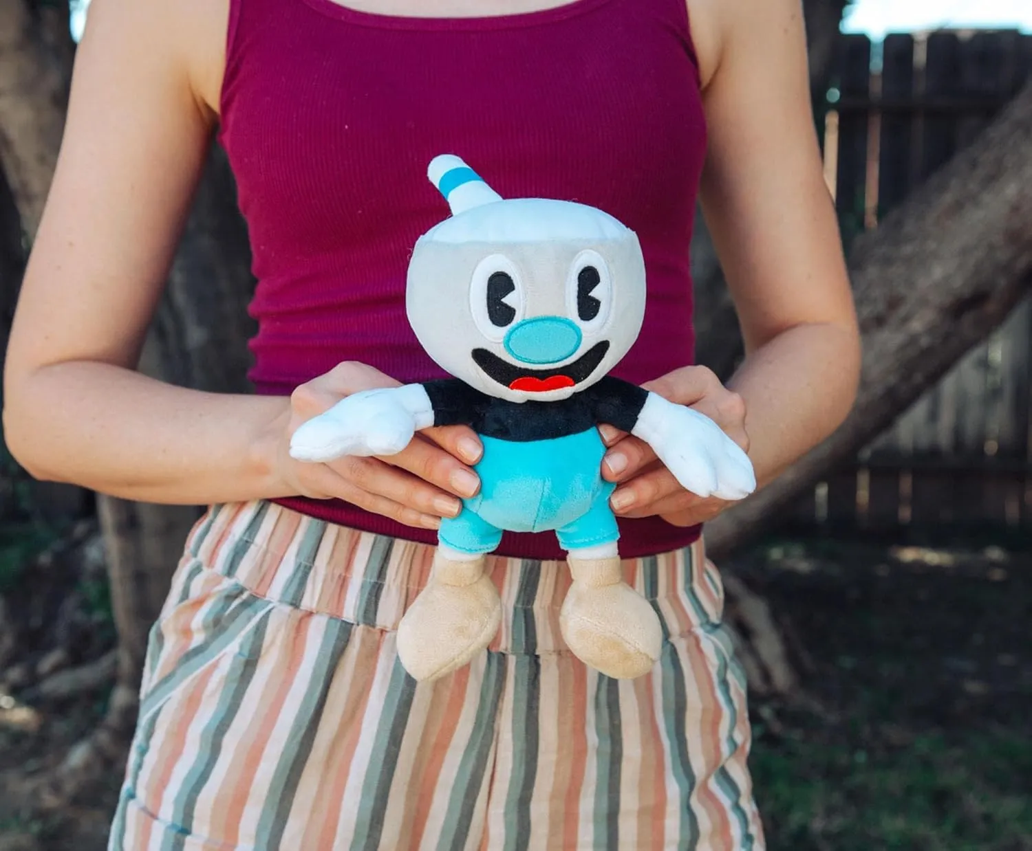 Cuphead Mugman 8-Inch Collector Plush Toy | Soft Stuffed Animal for Hugging | Officially Licensed Collectible