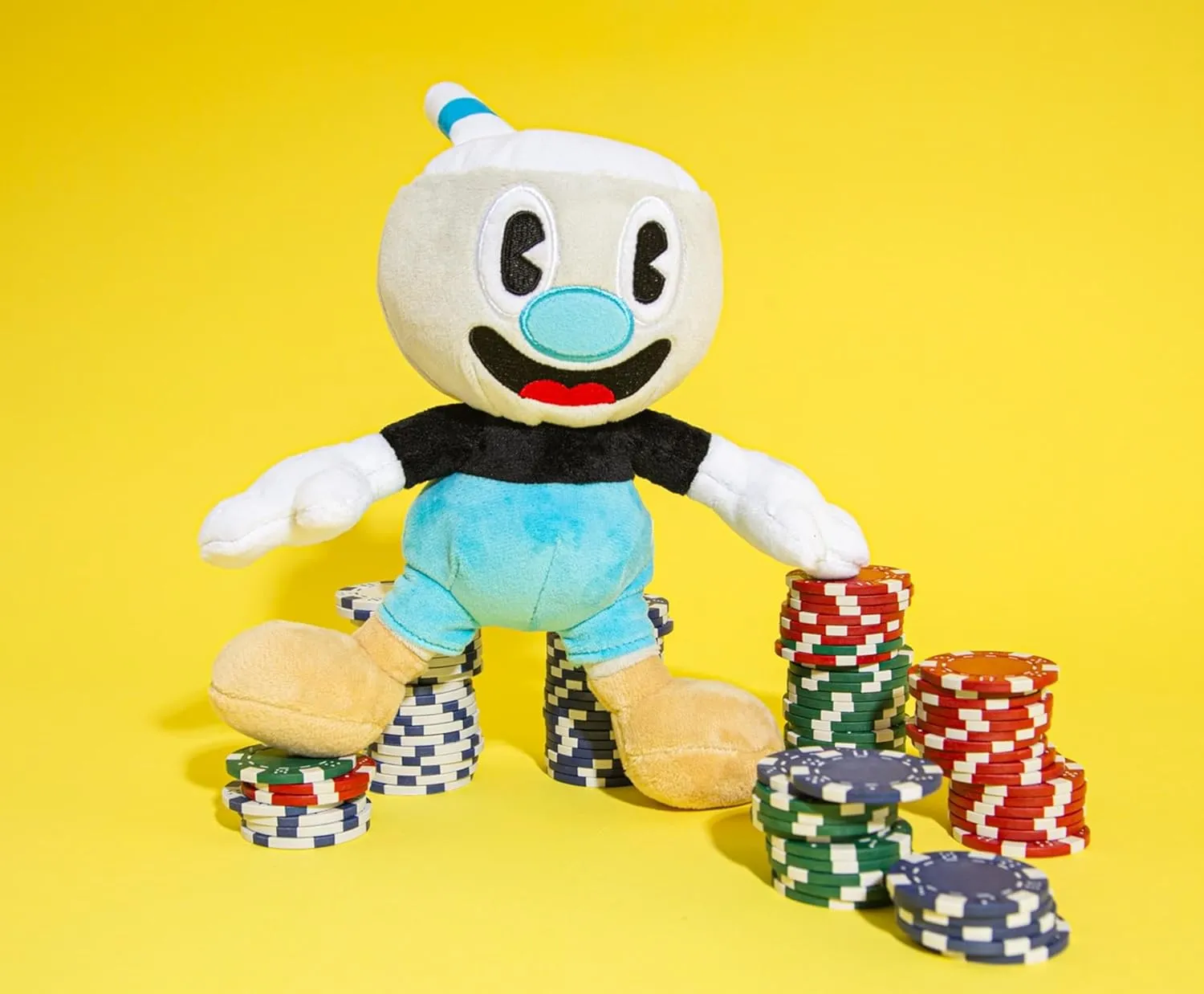 Cuphead Mugman 8-Inch Collector Plush Toy | Soft Stuffed Animal for Hugging | Officially Licensed Collectible
