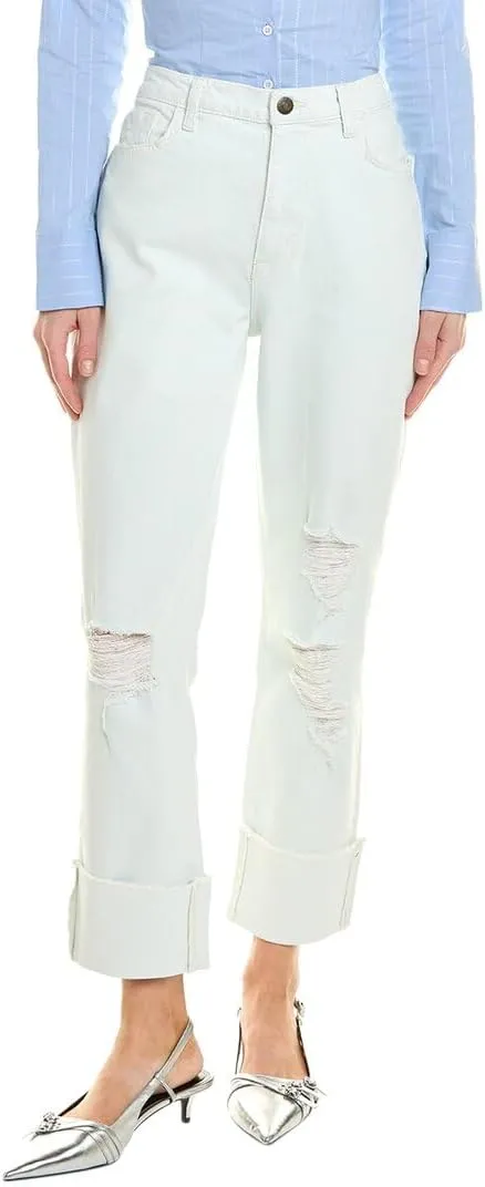 Current/Elliott Womens Relaxed Cuffed Boyfriend Oblique Boyfriend Jean, 24
