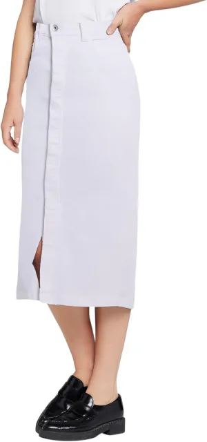 Current/Elliott Women’s The Insignia Midi Denim Skirt – Long Skirts for Women, Midi Jean Skirt