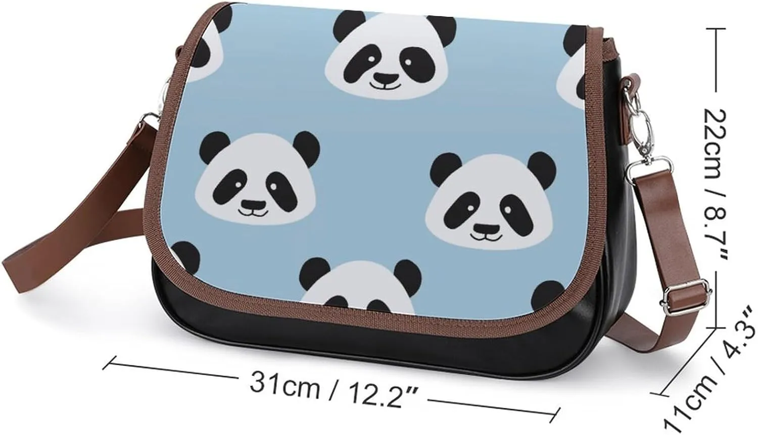 Cute Bear Crossbody Bag Leather Crossbody Bag,flapover Crossbody Bag,crossover Shoulder Bag with Adjustable Strap