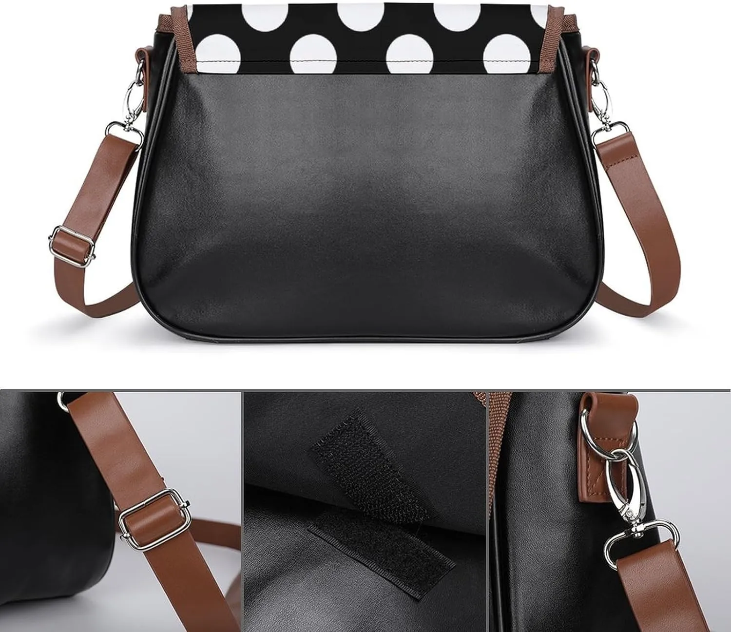 Cute Bear Crossbody Bag Leather Crossbody Bag,flapover Crossbody Bag,crossover Shoulder Bag with Adjustable Strap