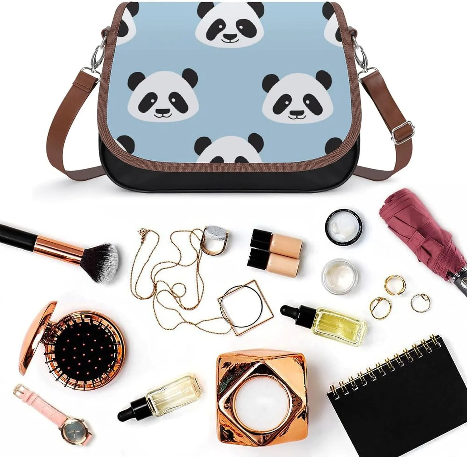Cute Bear Crossbody Bag Leather Crossbody Bag,flapover Crossbody Bag,crossover Shoulder Bag with Adjustable Strap