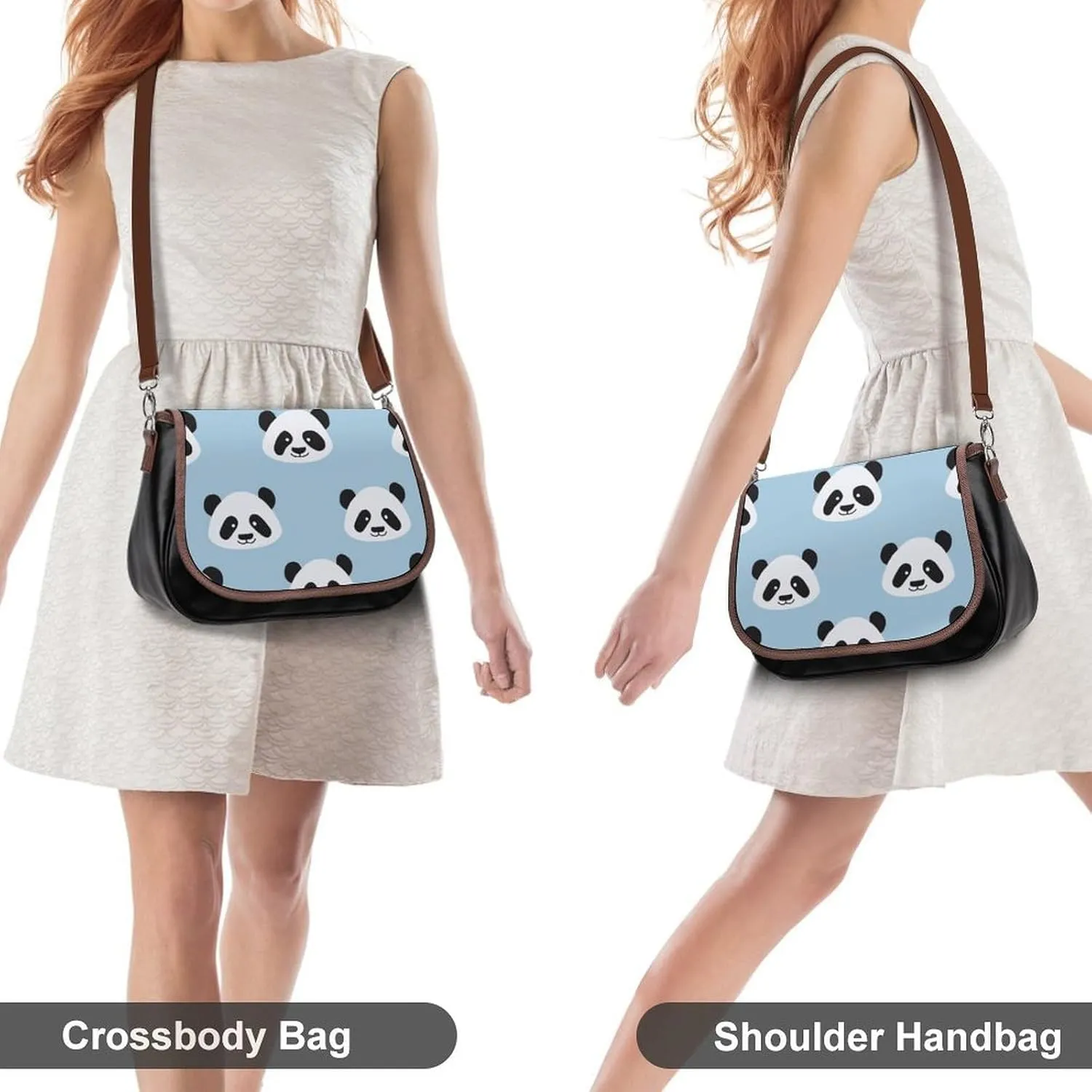Cute Bear Crossbody Bag Leather Crossbody Bag,flapover Crossbody Bag,crossover Shoulder Bag with Adjustable Strap